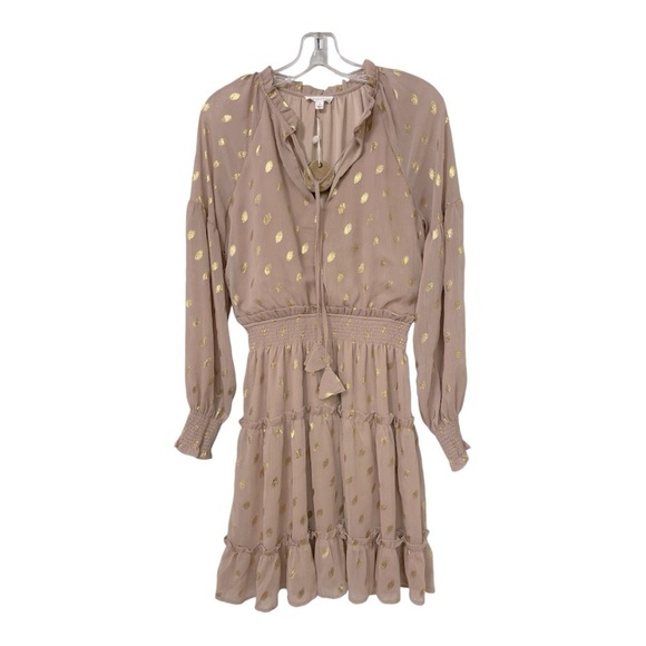 Blu Pepper Gold polka dot dress size L New - Picture 1 of 11